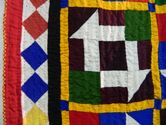 Fully hand-stitched vintage patchwork Meghwar Tribal Ralli/quilt, Tharparker Desert, Sindh, Pakistan
