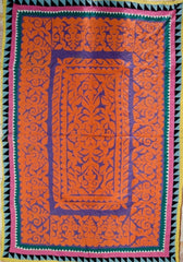 STUNNING BRIGHT HAND-STITCHED, PATCHWORK + REVERSE APPLIQUE RALI (QUILT/THROW) MADE BY MEGHWAR TRIBAL WOMRN, SINDH, PAKISTAN