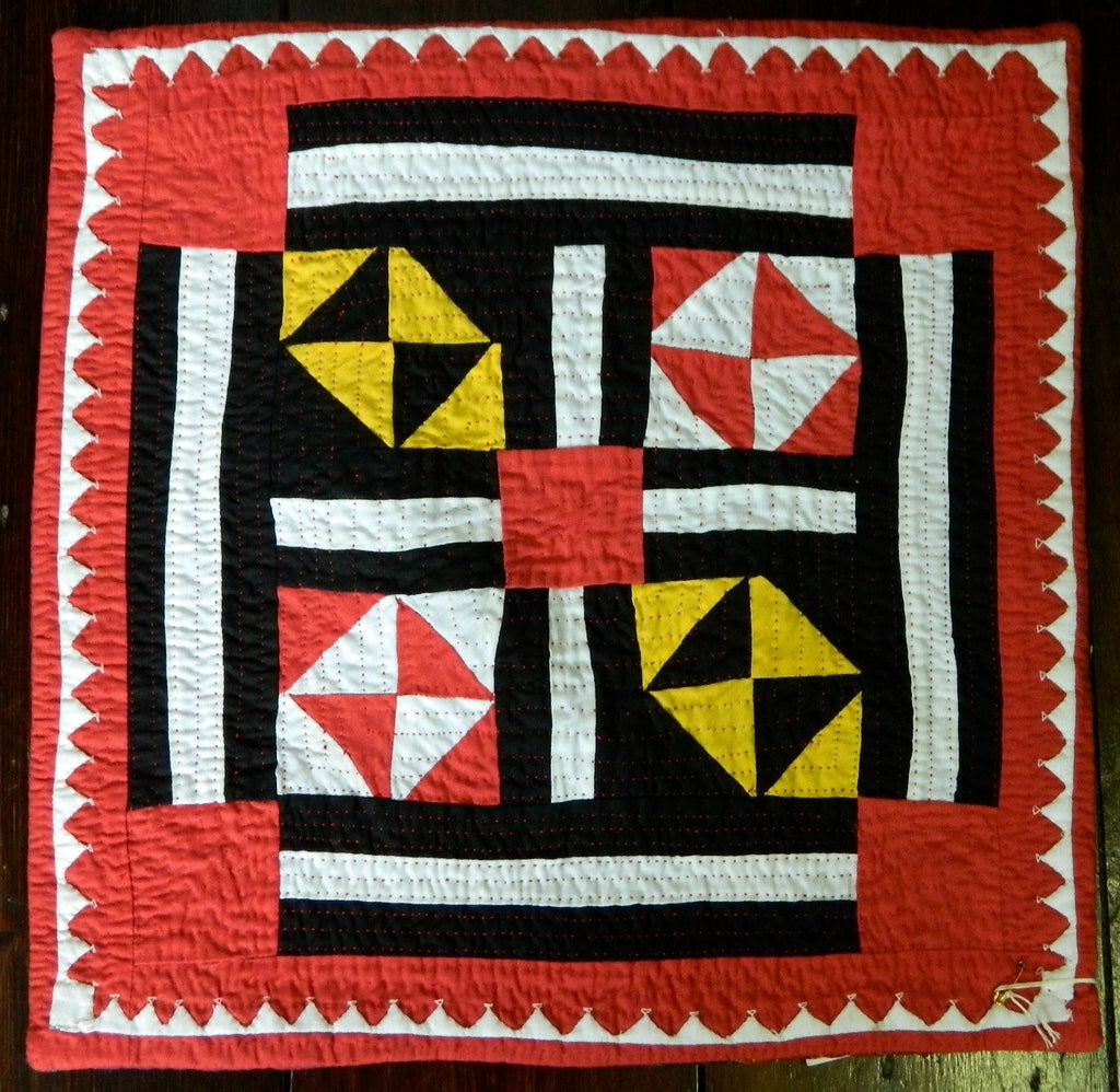 Hand-stitched patchwork and applique CUSHION made by Meghwar women, Sindh, Pakistan