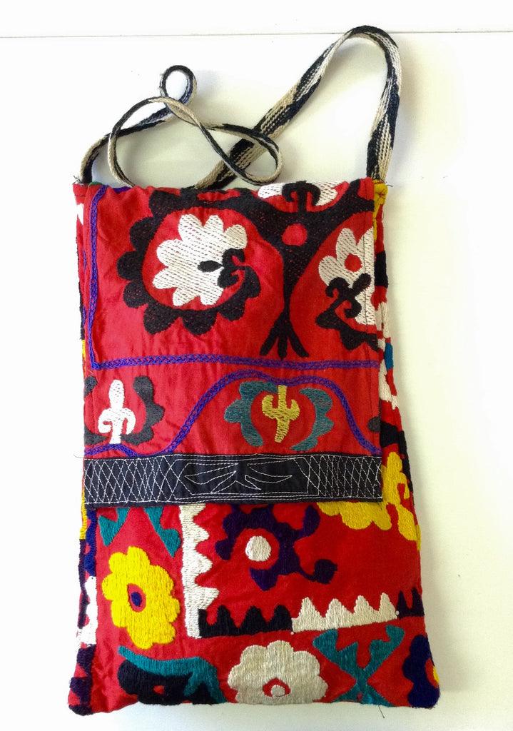 Vintage Uzbek Embroidered Suzani Bag